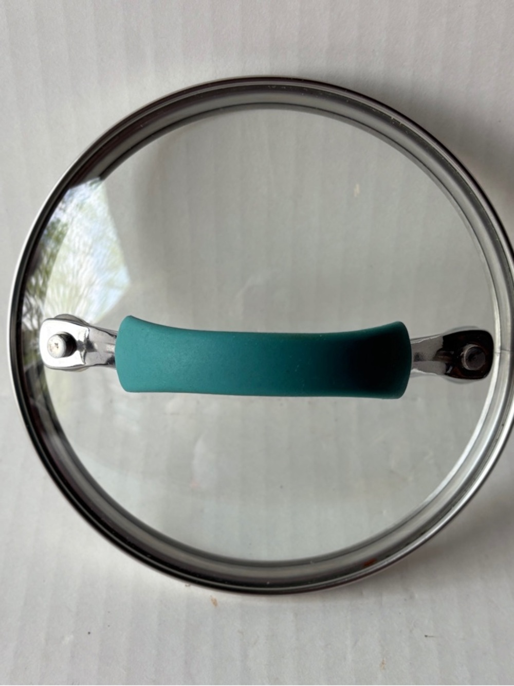 Rachael  Ray Pan Lid 6” OD 5.25” ID Replacement Glass Stainless Lid cool Handle